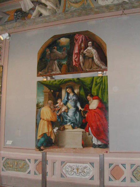L .Lotto-Madonna  con il Bambino i SS. Giuseppe e Gerolamo