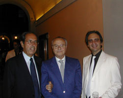 da sx Gianni Battistoni con un amico gioielliere e Roberto d'Arrigo 