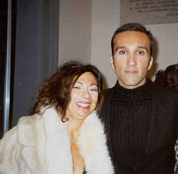 L'attrice Rita Caldana con Farhad