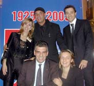 da sin in  prima fila in alto: Donatella Gimigliano -Filippo Rocca, scenografo dell'evento- Alessio Maccaroni, dell'Ufficio Stampa. Fila in basso: Ivo Chiadroni, Deputy, Manger dell'Hotel Exedra Boscolo , con Luana Bonini  sempre dell'Hotel Exedra 