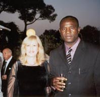 Maria Rosaria Sangiuolo e Christian Ezeh, addetto stampa del PDP
