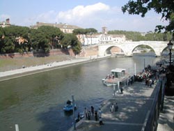 27 Aprile 2003 -Calata degli Anguillara-Isola Tiberina -Inaugurazione navigazione fiume Tevere