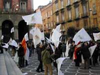 Napoli-15 Marzo 2003- Manifestazioni al Duomo  