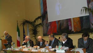da sx :Calvi sul podio-R.Priore-F.Imposimato-A.Ceci.- G.Papalia-S.Dambruoso